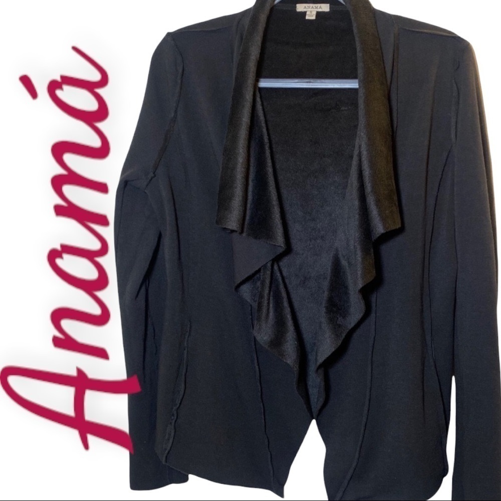 ANAMA DRAPE FRONT FAUX FUR OPEN CARDIGAN SWEATER JACKET FAIRYGOTH,‎ SMALL